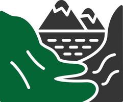 Sea Glyph Two Color vector