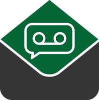Voice Mail Glyph Two Color vector