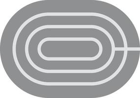 Running Track Flat Greyscale vector
