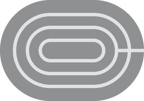 Running Track Flat Greyscale vector