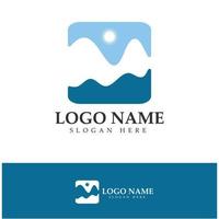 River Logo vector icon illustration design template