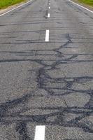 road crack, close up photo