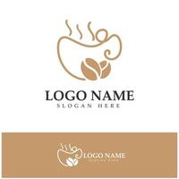 Coffee cup Logo Template vector icon illustration  design