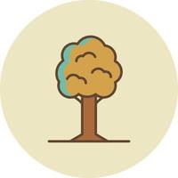 Tree Filled Retro vector