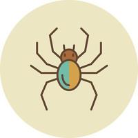 araña llena retro vector