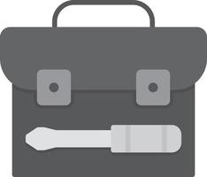 Tool Box Flat Greyscale vector