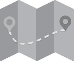 mapa plano en escala de grises vector