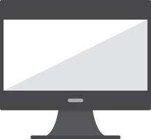 Monitor Flat Greyscale vector