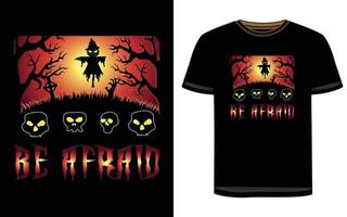 diseño de camiseta de halloween vector