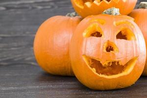 scary pumpkins, close up photo