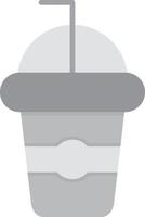 Smoothie Flat Greyscale vector