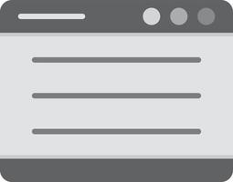 Browser  Flat Greyscale vector