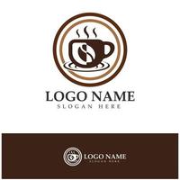 Coffee cup Logo Template vector icon illustration  design