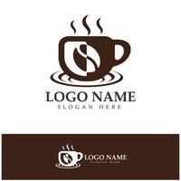 Coffee cup Logo Template vector icon illustration  design