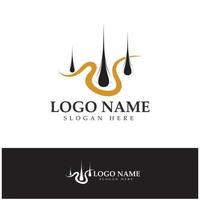 Hair treatment logo removal logo vector image design illustration