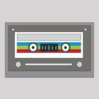 Old cassette tape vector illustration for graphic design and decorative element