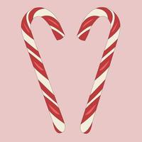 Red sweet candy cane vector illustration for graphic design and decorative element