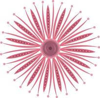 Red aesthetic flower vector illustration for graphic design and decorative element