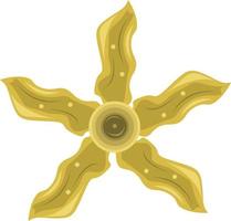 ilustración de vector de flor extraña amarilla para diseño gráfico y elemento decorativo