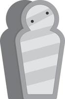 Mummy Flat Greyscale vector