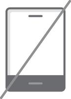 No Phone Flat Greyscale vector