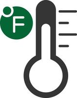 Fahrenheit Glyph Two Color vector