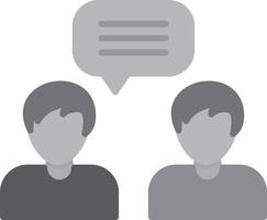 Conversation Flat Greyscale vector