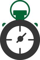 Stopwatch Glyph Two Color vector