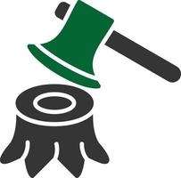 Deforestation Glyph Two Color vector