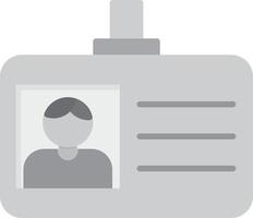 Idcard Flat Greyscale vector