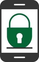 Security Glyph Two Color vector