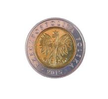 moneda de cinco zlotys polacos foto