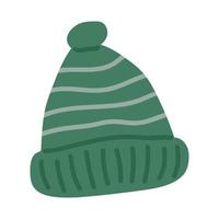 Knitted hat. Cozy autumn. Flat vector illustration