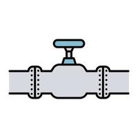 Water Pipe Icon Cartoon. Tube Station Symbol Vector