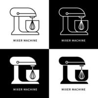 Mixer Machine Icon. Bake and Cooking Logo. Kitchenware and Baking Tools Vector Symbol