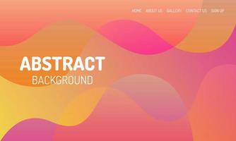 Orange sunset background with soft abstract waveform, great for website background, startup, mobile app and more vector