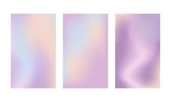 Set of vector gradients in purple pastel colors. For covers, wallpapers, branding and other projects.