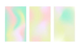 Set of vector gradients in pastel colors. For covers, wallpapers, branding and other projects.