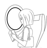 Black and white people travel by plane. Seats and porthole, joy and relaxation. Vector illustration.