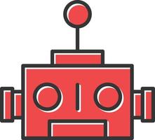 Robot Filled Retro vector