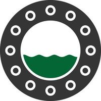 Porthole Glyph Two Color vector