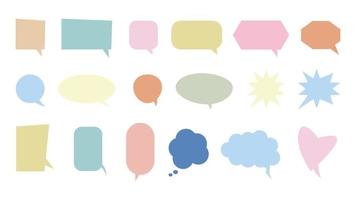 blank speech bubbles set isolated on white background for cartoon talks and doodles decoration vector