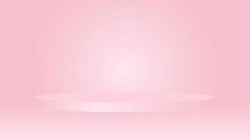 blank pink podium for outstanding luxury product advertising display on pink background vector