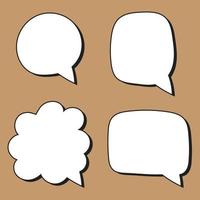 blank speech bubbles set for cartoon talks vector