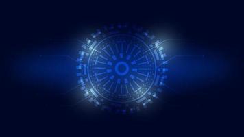 abstract futuristic innovation technology background concept. virtual glowing blue light Hi-tech circle digital HUD screen for modern graphic design vector