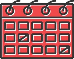 Calendar Filled Icon vector