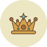 Crown Filled Retro vector