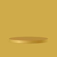 golden podium for luxury product display advertisement vector