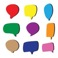 blank speech bubbles set for cartoon talks vector