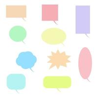 blank colorful speech bubbles set isolated on white background for cartoon talks and doodles decoration vector